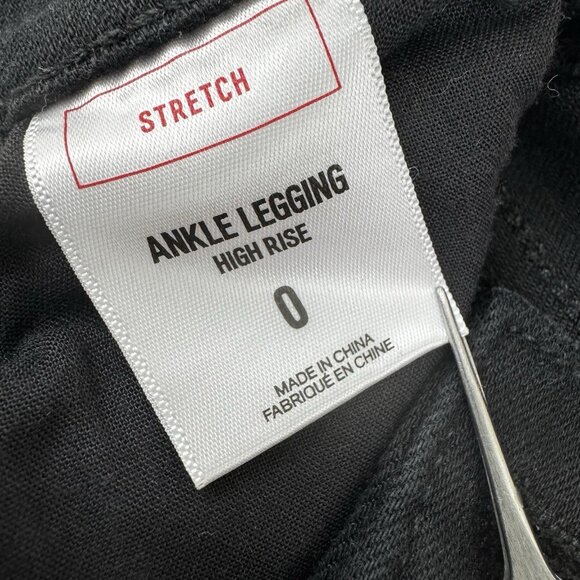 Women Express Black Jeans High Rise Ankle Studded Legging Stretch Size 0 - Picture 5 of 10